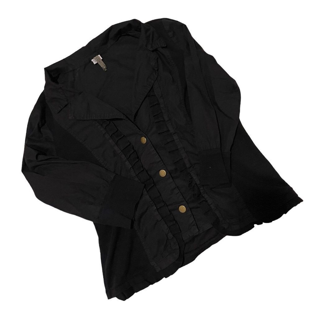 XCII Black Button Up Blouse